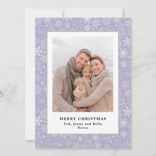 Family Photo Traditional Christmas Card (Front)