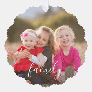 Family Photo Tree Decoration Card