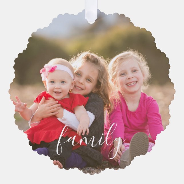 Family Photo Tree Decoration Card (Front)