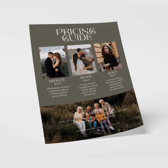 Family Photography Pricing Guide Sell Sheet (Creator Uploaded)