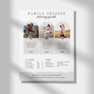 Family Photography Pricing Guide Sell Sheet