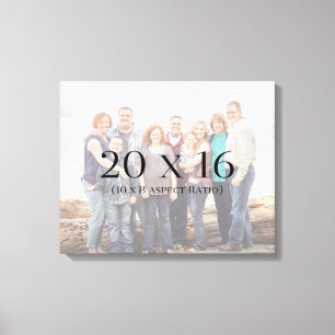 Family Photos 20x16 TEMPLATE Canvas Print