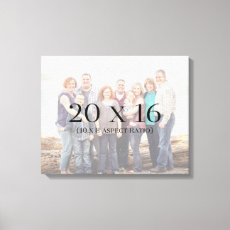Family Photos 20x16 TEMPLATE Canvas Print
