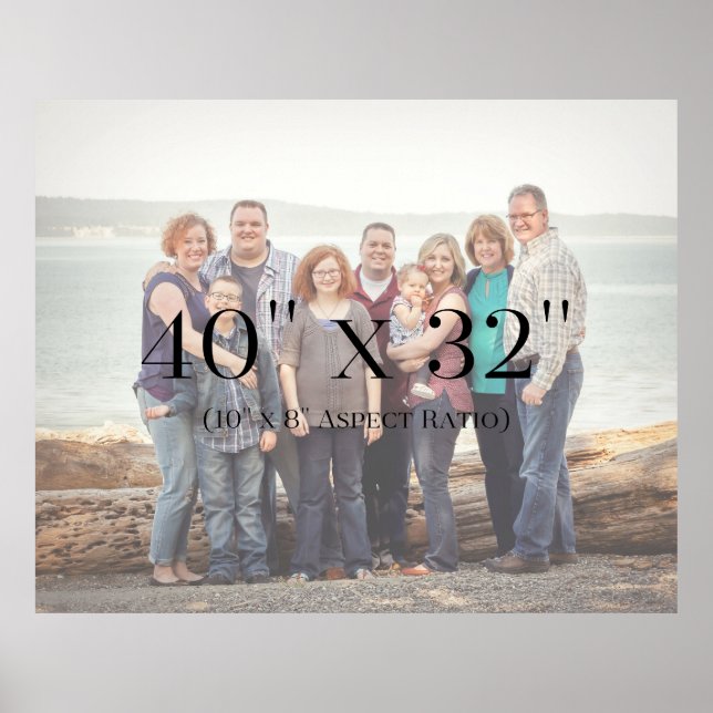 Family Photos 40x32 TEMPLATE Poster (Front)