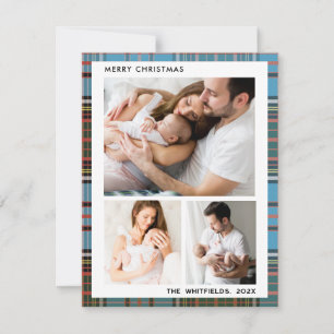 Family Photos Berries Christmas Holidays Tartan Card