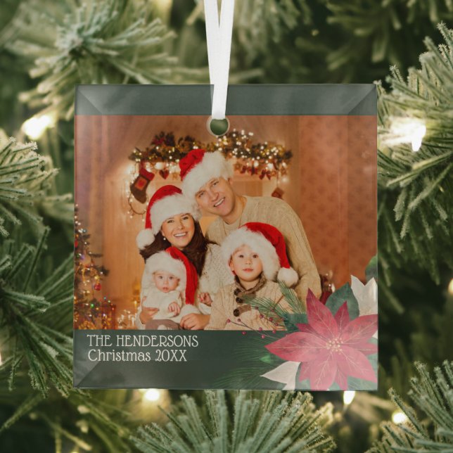 Family Photos Christmas Ornament Poinsettia  (Insitu)
