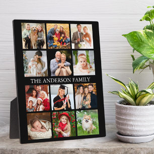 Family Photos Collage - Choose Your Color  Plaque