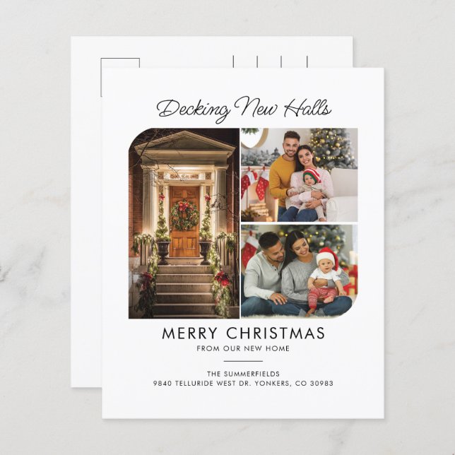 Family Photos Holiday Address Moving Announcement (Front/Back)