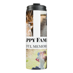 family photos memories add family name picture thermal tumbler