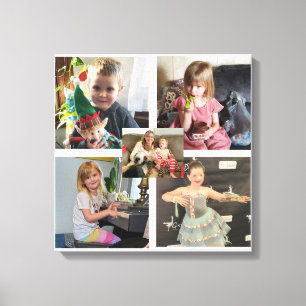 Family Photos Personalised Canvas Print