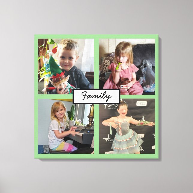 Family Photos Personalised  Canvas Print (Front)