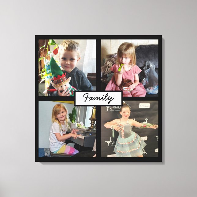 Family Photos Personalised  Canvas Print (Front)