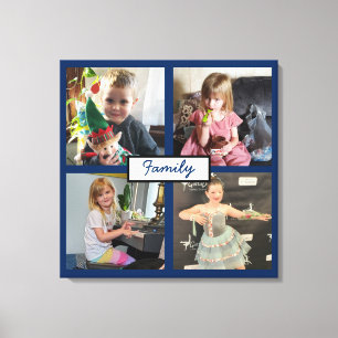 Family Photos Personalised Canvas Print