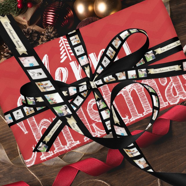 Family Photos Vintage Banner Family Name Satin Ribbon (Creator Uploaded)