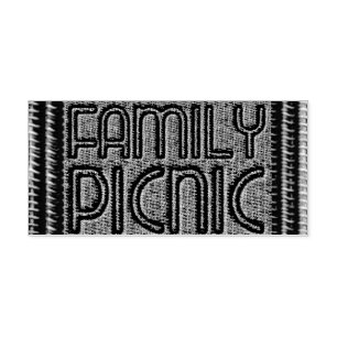 Family Picnic Party Funny Wicker Typography Stamp
