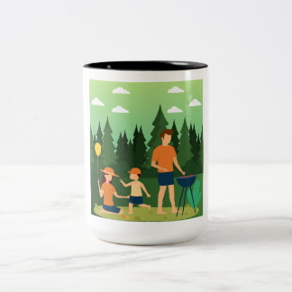 FAMILY PICNIC Two-Tone COFFEE MUG