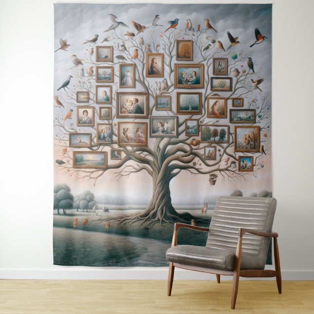 Family Picture Tree 03 Tapestry (In Situ)