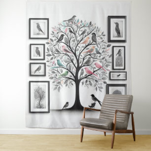 Family Pictures Tree 01 Tapestry