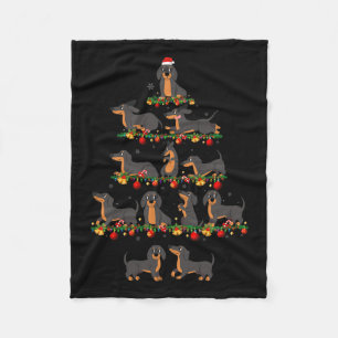 Family Pj Sets Christmas Matching Dachshund Dog Xm Fleece Blanket