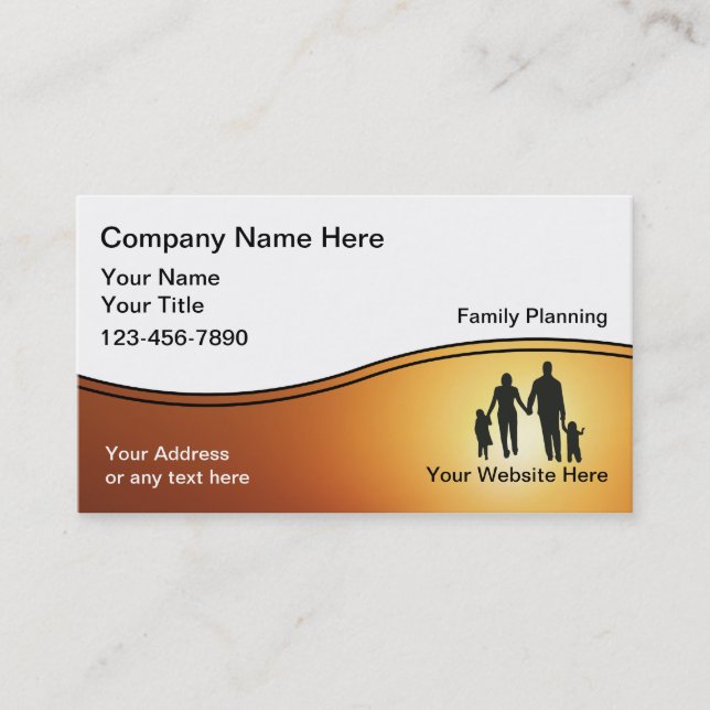 Family Planner Business Cards (Front)