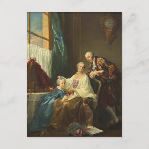 Family Portrait By François-Hubert Drouais Postcard