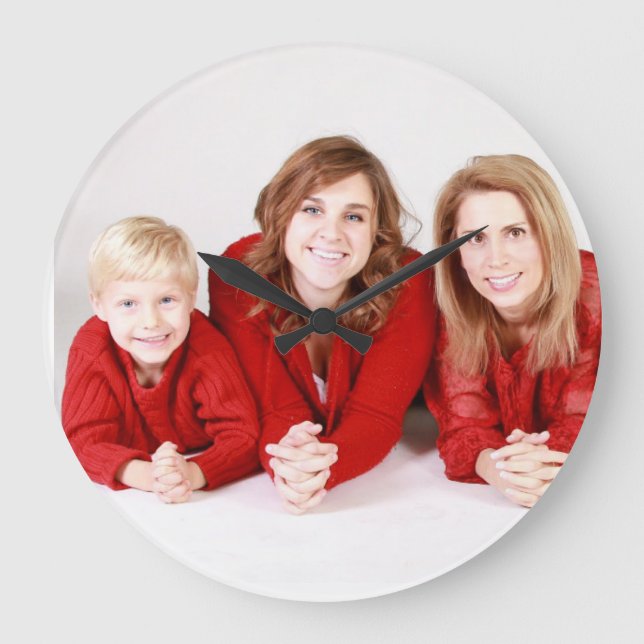 FAMILY PORTRAIT CUSTOM PHOTO WALL CLOCK (Front)