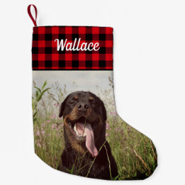 Family Portrait Custom Print Pet Photo Small Christmas Stocking