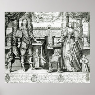 Family Portrait of Charles I Poster