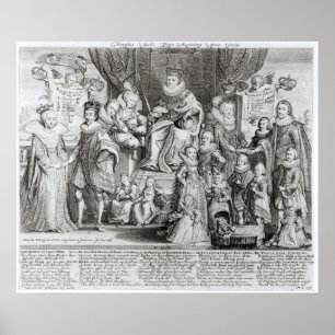 Family Portrait of James I of England Poster
