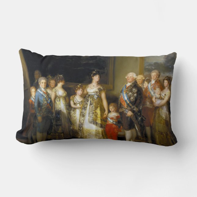 Family portrait of King Charles IVJose de Goya Lumbar Cushion (Front)