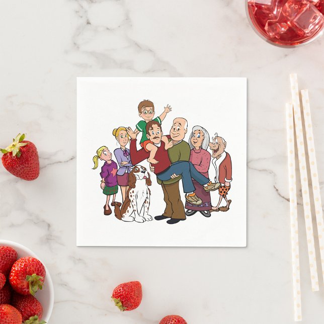 Family Portrait Paper Napkins (Creator Uploaded)