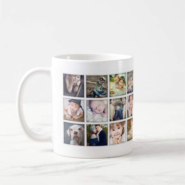 Family Portrait Photo Collage Mug (Left)