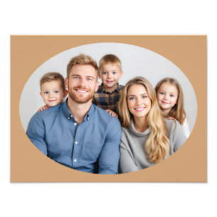Family Portrait Photo Enlargement Template Oval