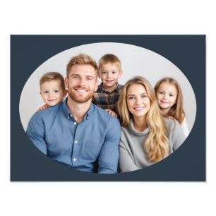 Family Portrait Photo Enlargement Template Oval Print