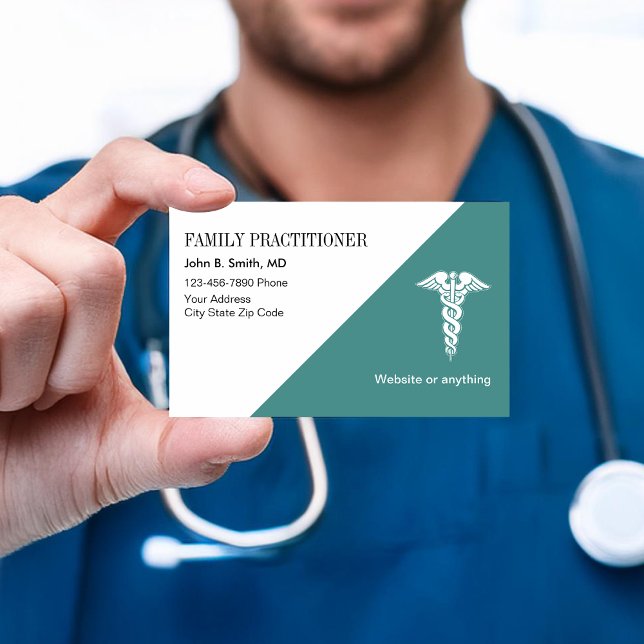 Family Practitioner Doctor Office Business Card (Creator Uploaded)