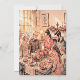 Family Prayer Thanksgiving Card