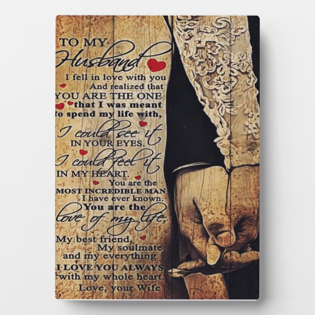 Family Present | Love Quotes To My Husband Plaque (Front)
