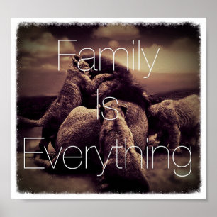 Family pretty inspirational quote poster