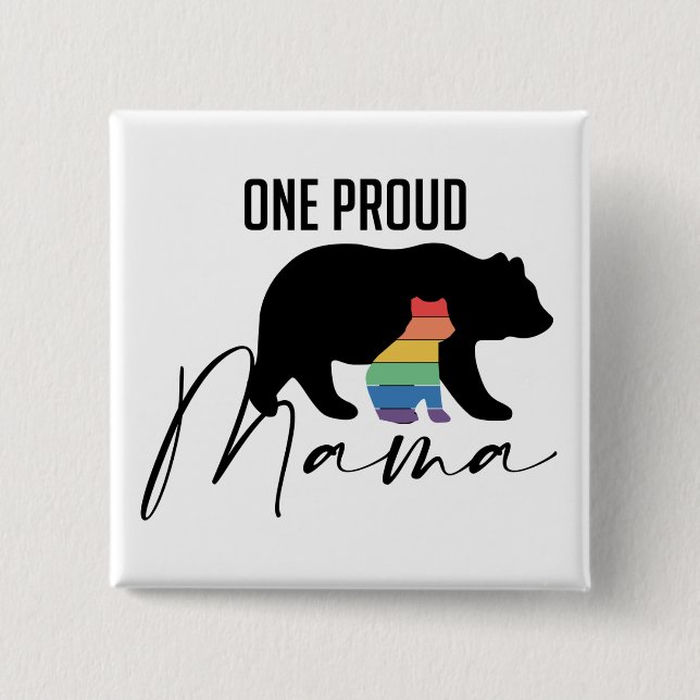 Family Pride Bears 15 Cm Square Badge (Front)