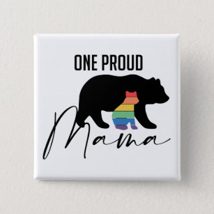 Family Pride Bears 15 Cm Square Badge
