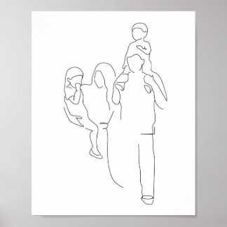 Family Print, Family Portrait, Love Print, Gifts  Poster