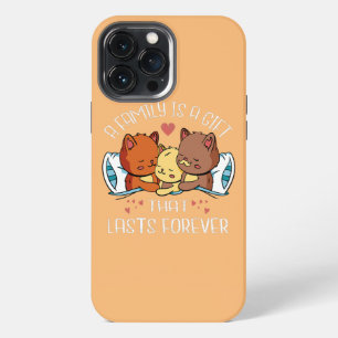 Family pyjamas mini cat family design iPhone 13 pro max case