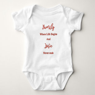 Family Quote Baby Bodysuit Meaningful New Baby G