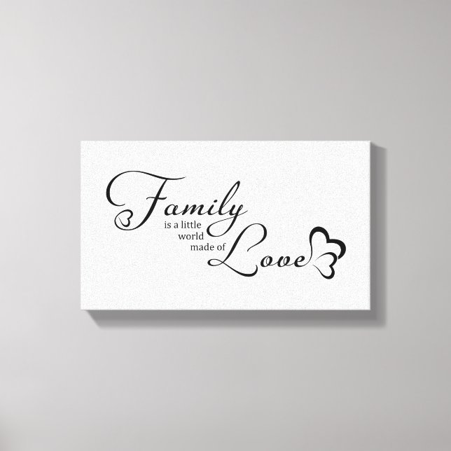 Family Quote Canvas Print (Front)