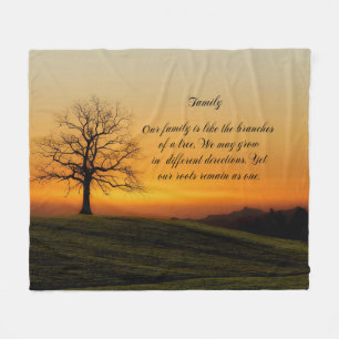FAMILY QUOTE FLEECE BLANKET