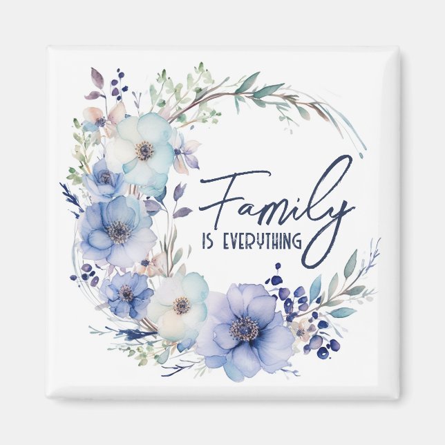 Family Quote In Wreath Magnet (Front)
