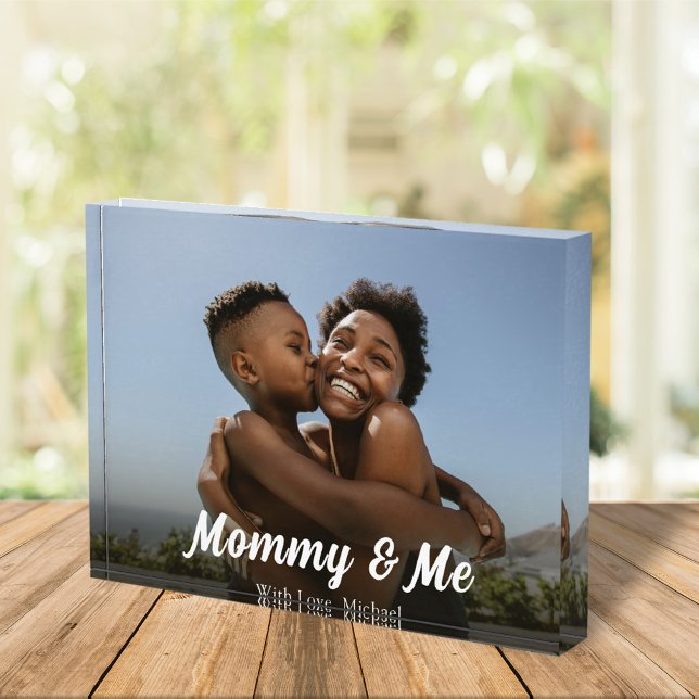 Family Quote Mummy and Me Typography Photo Block (Creator Uploaded)