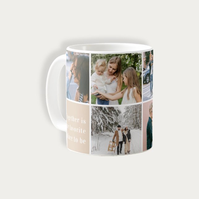 Family Quote Together Our Favourite Photo Collage Coffee Mug (Creator Uploaded)