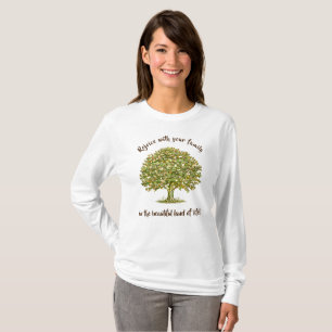 Family quote Women longsleeve family tree mum gift T-Shirt