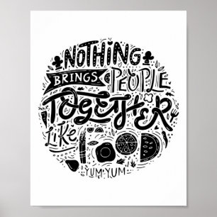 Family Quotes, Food Quotes, Wall Décor Poster